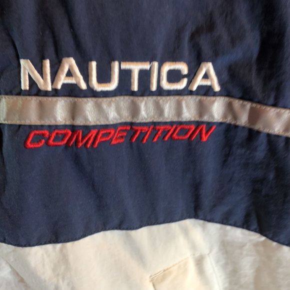 Vtg 90s Nautica Competition Mens Jacket Windbreaker Color Block - Picture 2 of 16